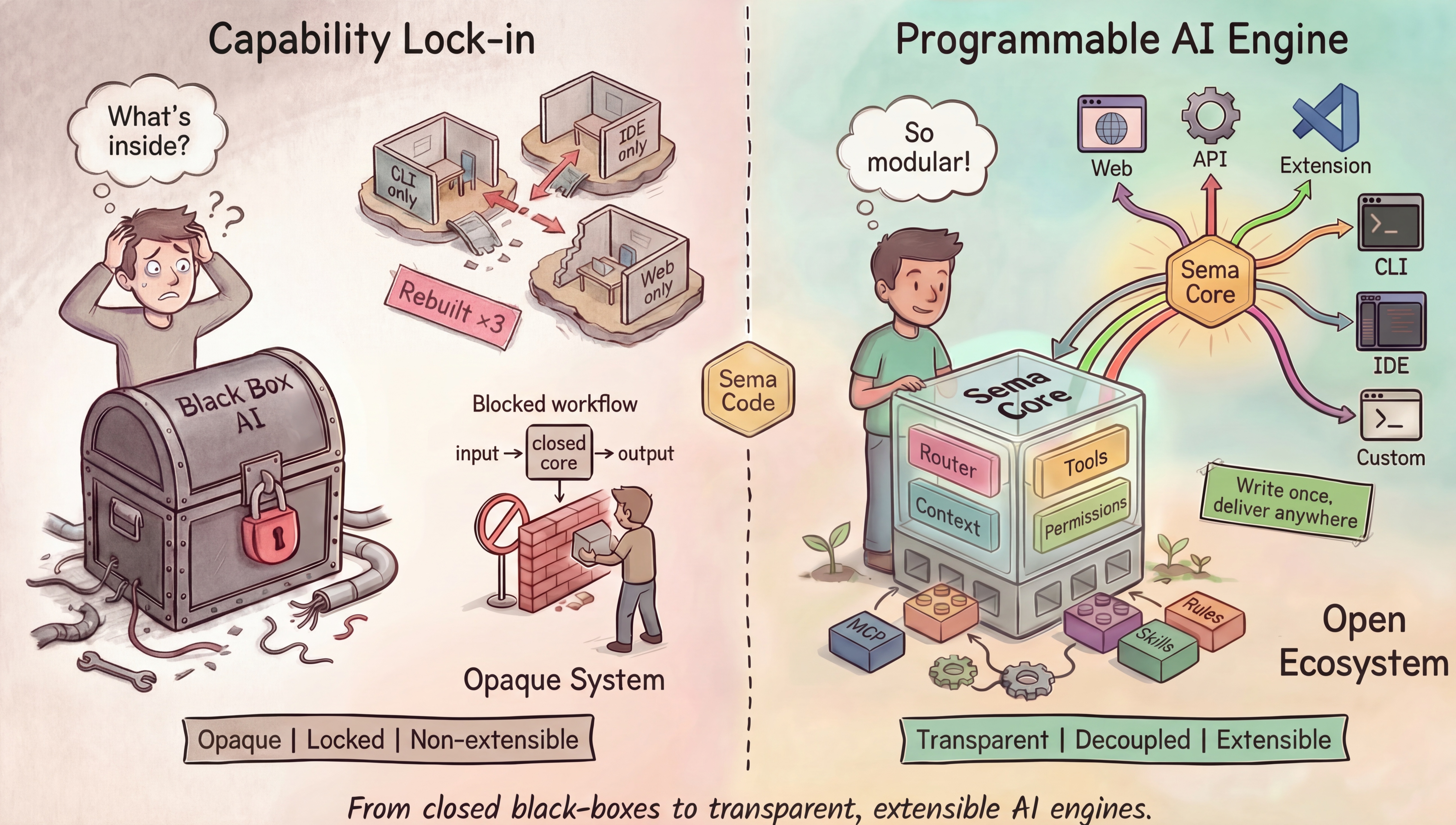 Sema Code: Decoupling AI Coding Agents into Programmable, Embeddable Infrastructure